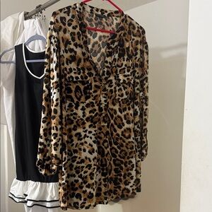 Ava & Grace Leopard Print Blouse